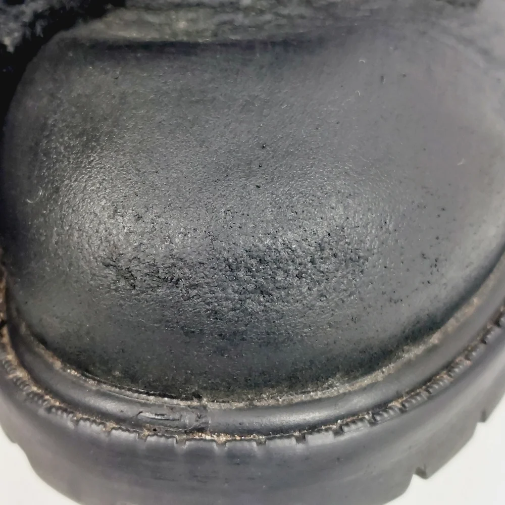 Timberland '6' Classic Black Leather Lace Up Kids Winter Boots A384